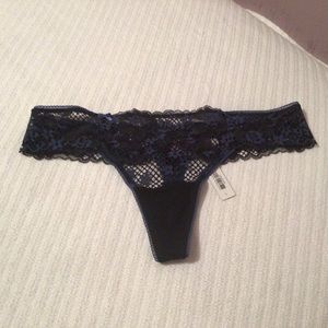 Adore Me navy thong